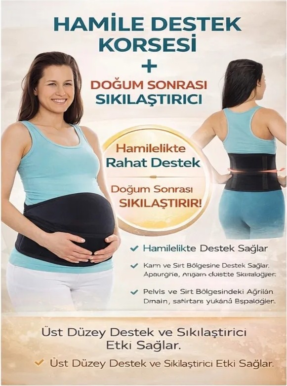 Ankaflex Doğum Öncesi Sonrası Hamile Bel Destek Korsesi görsel 6