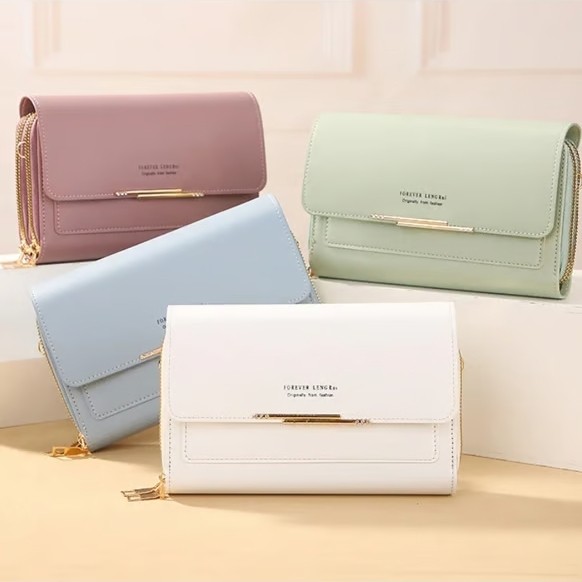 Forever Lengrui Çok Fonksiyonlu Mini-Büyük Crossbody Omuzdan Askili Çanta (Açık Yeşil) görsel 2