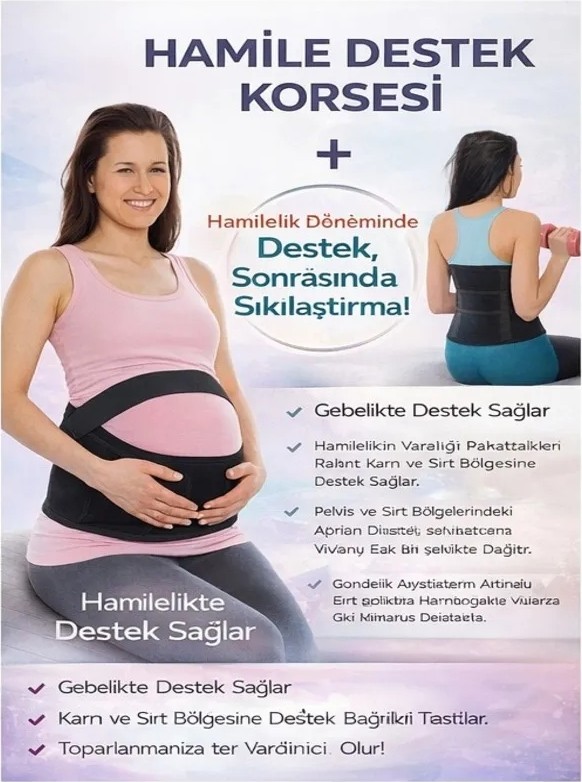 Ankaflex Doğum Öncesi Sonrası Hamile Bel Destek Korsesi görsel 7