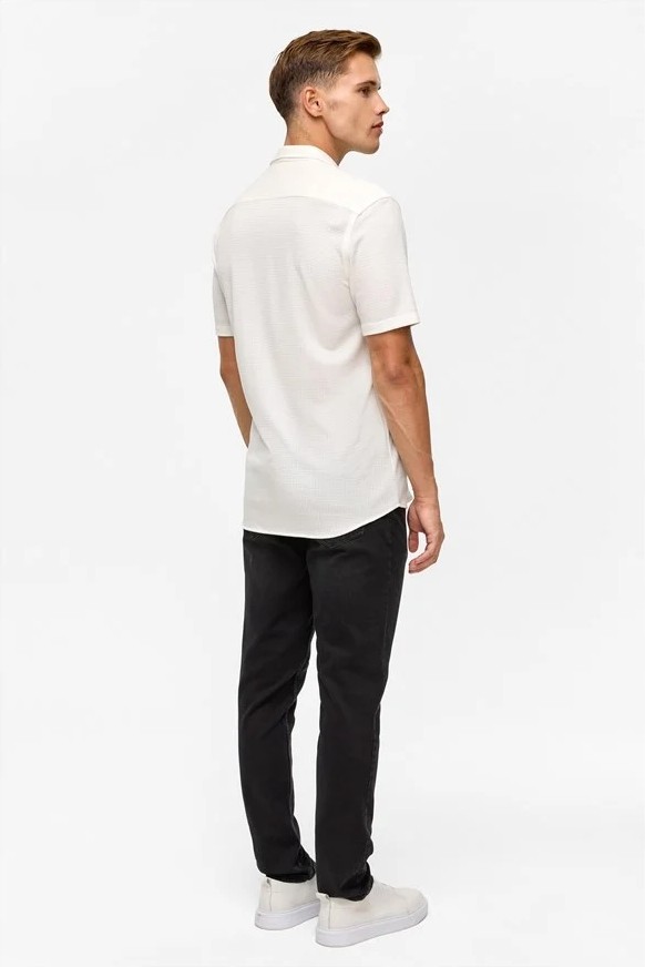 Süvari Beyaz Slim Casual Gömlek görsel 7