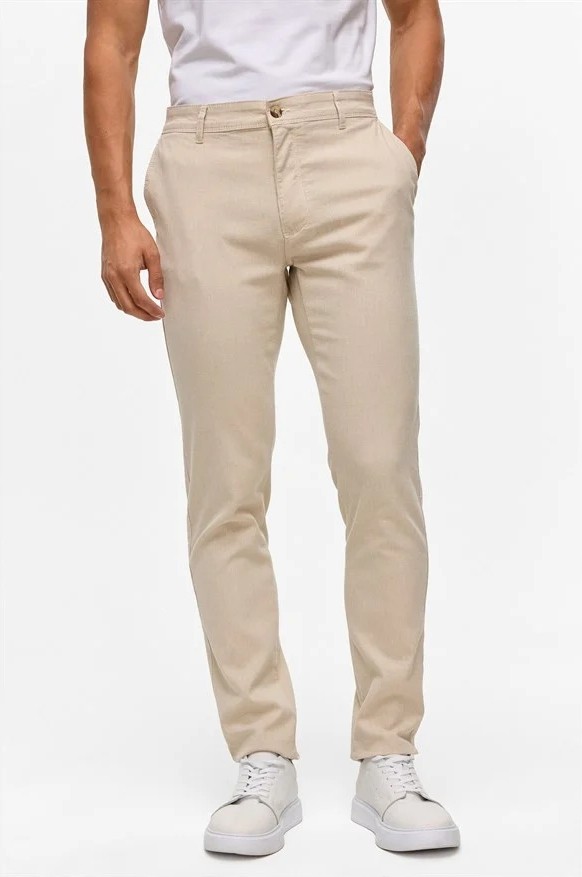 Süvari Bej Slim Casual Pantolon görsel 2