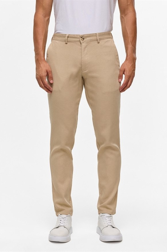 Süvari Bej Slim Casual Pantolon görsel 8