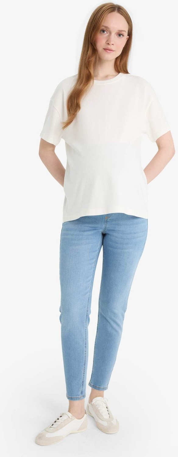 DeFacto Skinny Fit Yüksek Bel Düz Paça Standart Boy Hamile Pantolon Z6884AZ24SP görsel 4