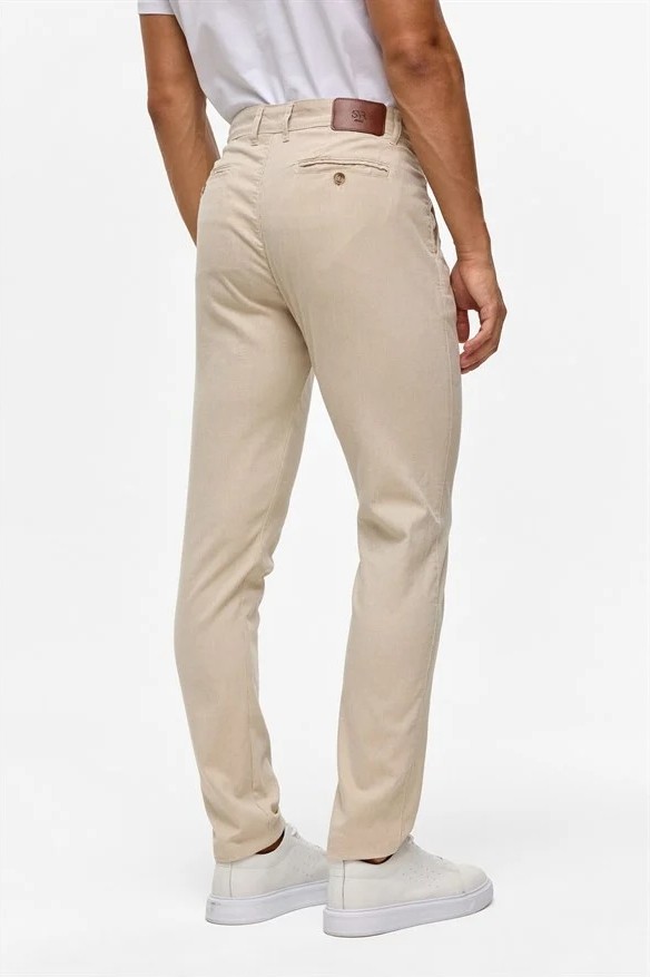 Süvari Bej Slim Casual Pantolon görsel 5