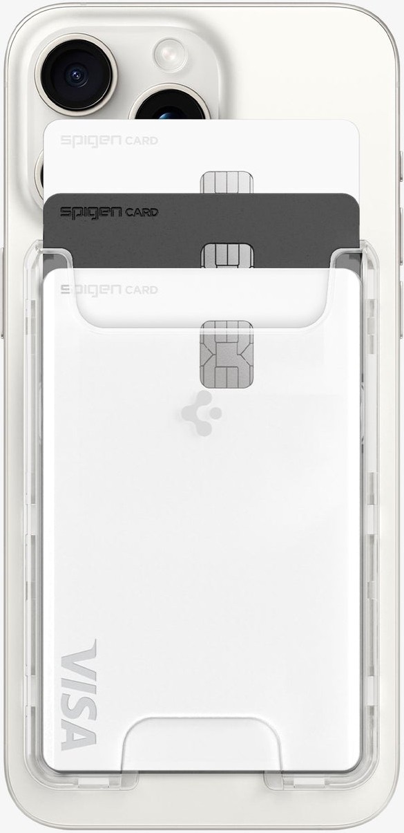 Spigen MagSafe Destekli Cüzdan Ultra Hybrid Mag Fit (3 Kartlık) Şeffaf - AFA07148