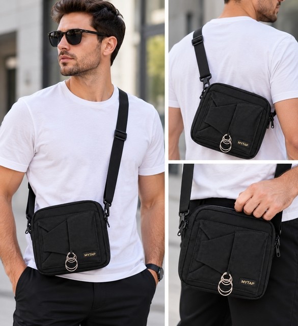 Nirvana Siyah Unisex Omuz Çantası
