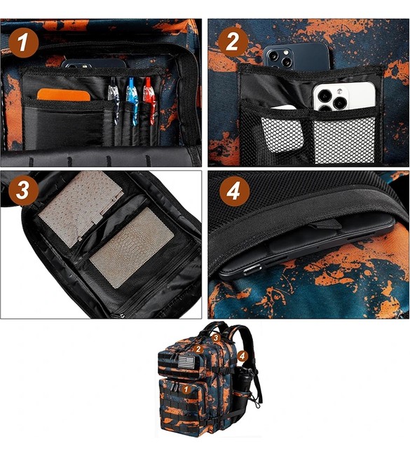 Quickprep 35L Taktik Askeri Sırt Çantası - 900D Oxford Su Geçirmez Kumaş görsel 4
