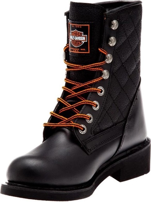 Harley Davidson New Worker Kadın Siyah Nubuk Bot görsel 4