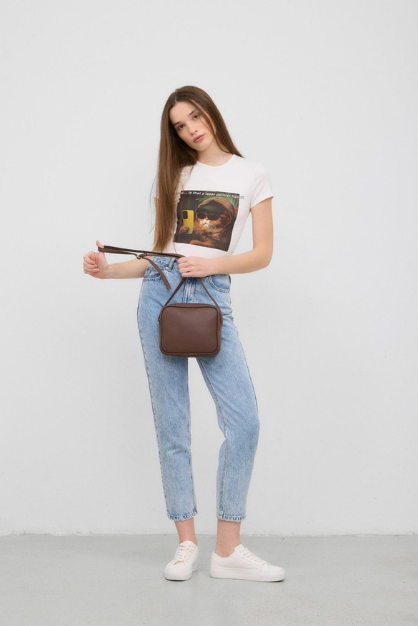 Shule Bags Lina Çapraz Çanta Krem görsel 6