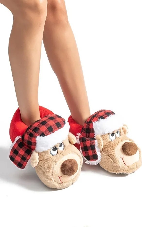 Twigy Goldi Erkek Hayvanlı Panduf Bej 41/46 görsel 3