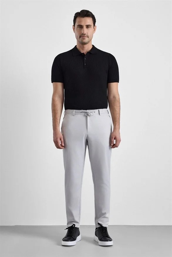 Süvari Lacivert Slim Düz Jogger Pantolon