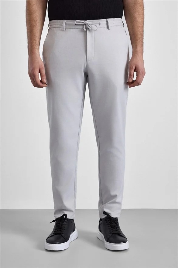 Süvari Lacivert Slim Düz Jogger Pantolon görsel 2