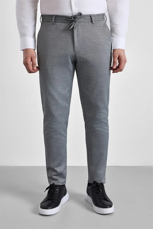 Süvari Lacivert Slim Düz Jogger Pantolon
