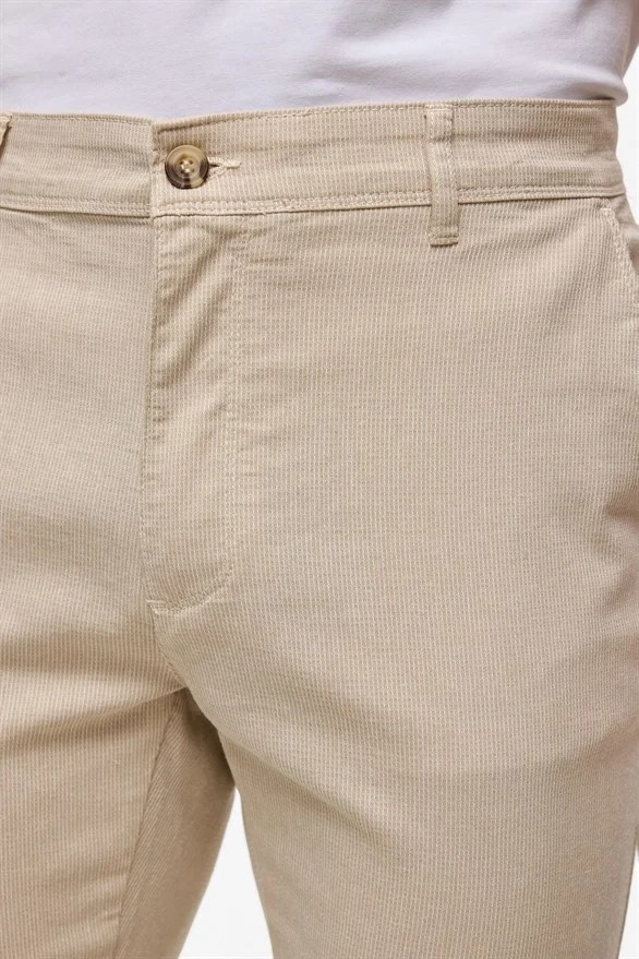 Süvari Bej Slim Casual Pantolon görsel 4