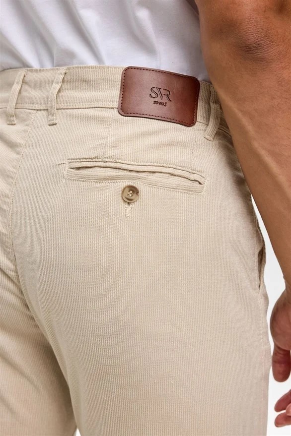 Süvari Bej Slim Casual Pantolon görsel 6