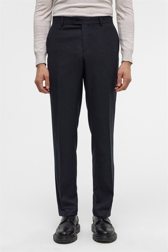 Süvari Siyah Düz Casual Pantolon görsel 4