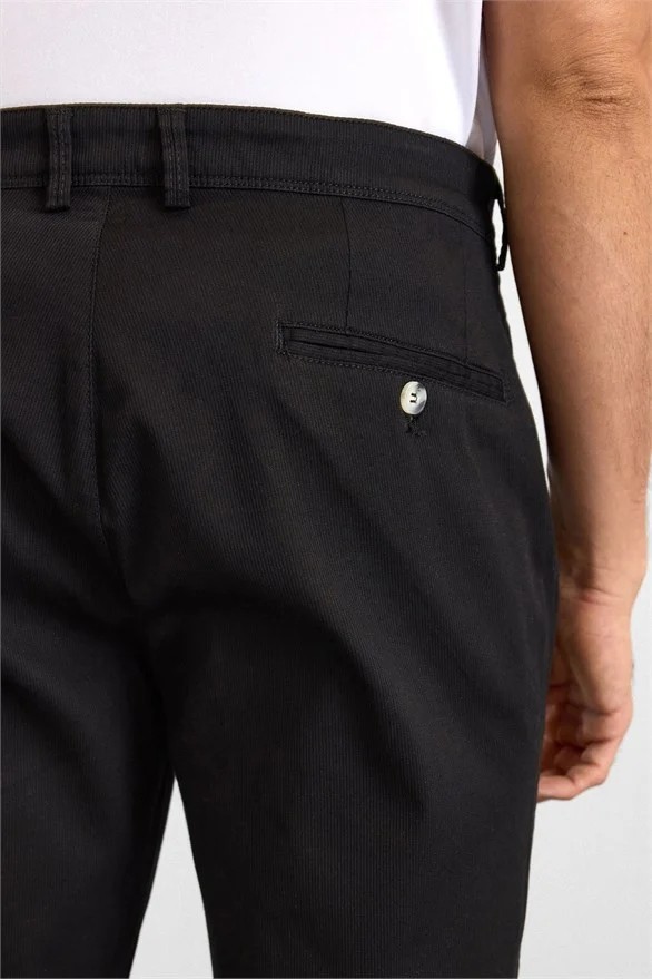 Süvari Siyah Regular Casual Pantolon görsel 8