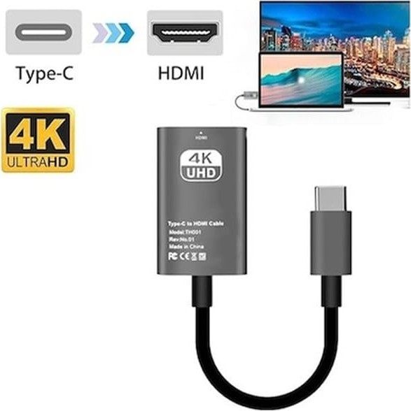 Aesco Coverzone Type-C To HDMI Çevirici USB C To HDMI Adaptör Macbook Uyumlu HC03 görsel 5