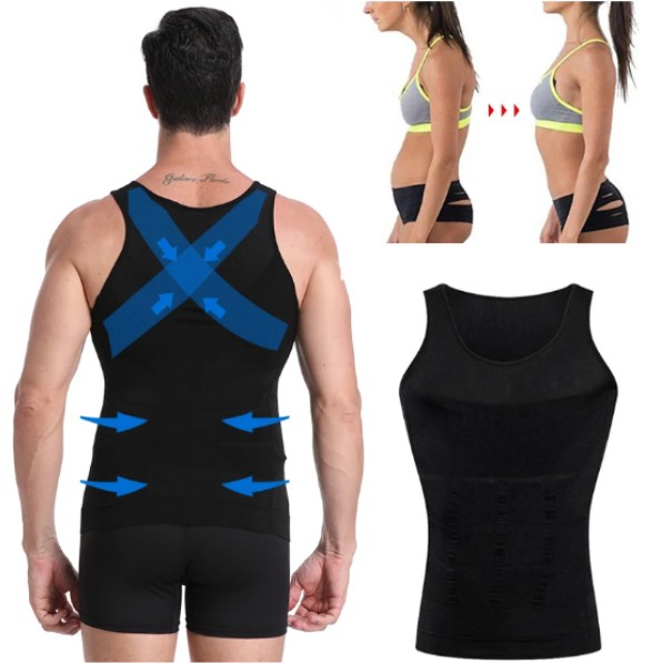 Miresa Premium Beyaz Erkek Atlet Korse Atlet Bel Göğüs Göbek Jinekomasti Toparlayıcı Dik Duruş görsel 5