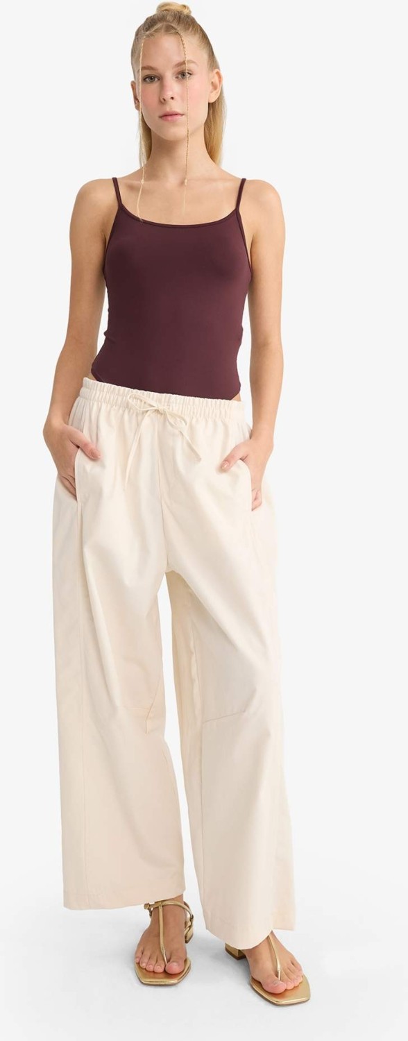DeFacto %100 Pamuk Barrel Fit Normal Bel Gabardin Pantolon F9660AX25AU