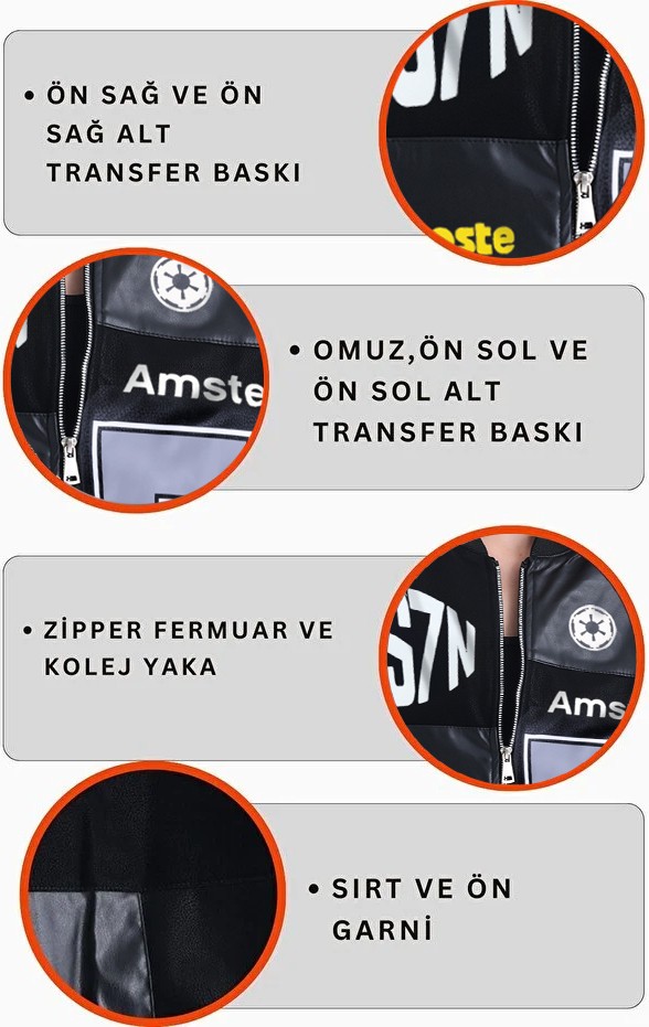 Black Level Kadın Oversize Siyah Deri Motorcu Mont Fermuarlı Bomber Ceket Kış Sezonu İçin Tasarlandı görsel 4