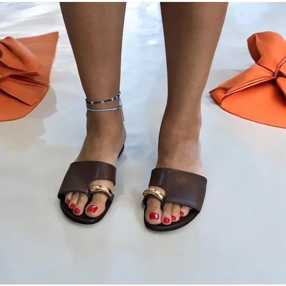 Ne&Ve Shoes Siyah Hakiki Deri Tokalı Parmak Arası Kadın Şık ve Rahat Günlük Terlik görsel 7