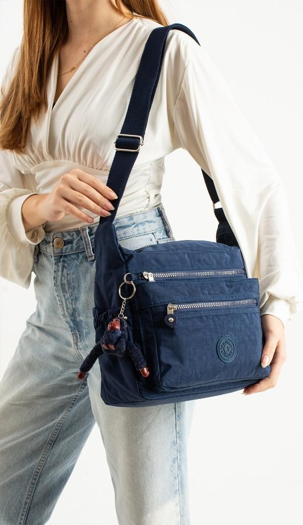 Baginn Kadın Postacı Çanta Hafif Klinkır Kumaş Çok Cepli Çapraz Askılı Omuz Çantası 30*25 cm Günlük Çanta