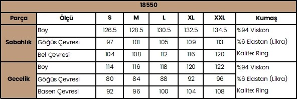 Toyigoo Dekolteli Yakası ve Kolu Dantelli Sabahlık Seti - KLBN29099 KLBNR4I-TYGOO456 görsel 3