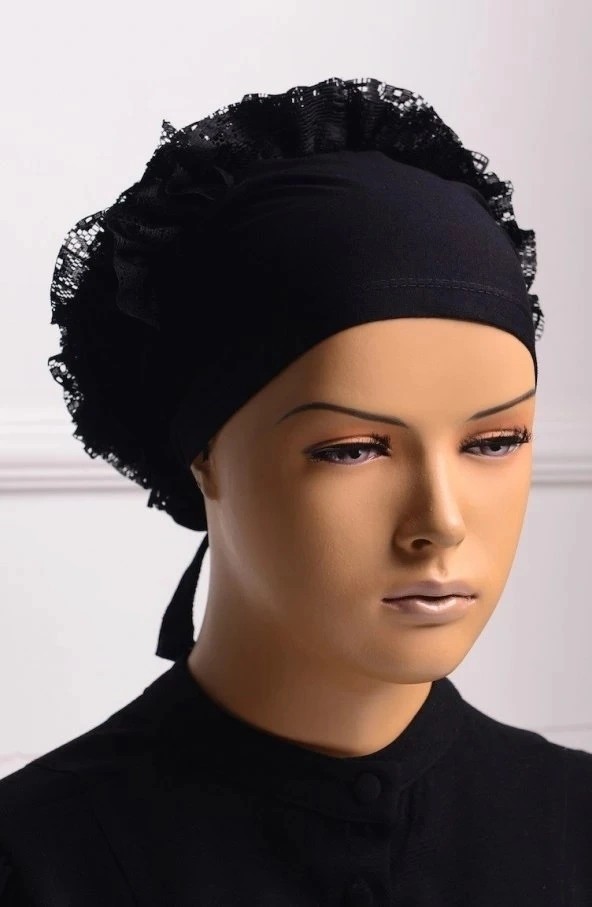 Hace Bazaar Bone - Dikişli Fırfırlı Bone Bandana (5li Paket)