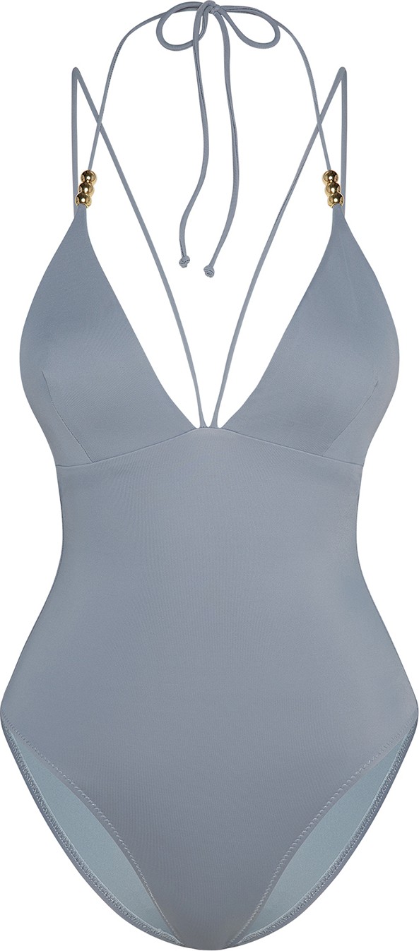 Bonesta Swimwear Crocata Gri V Yaka Üçgen Mayo görsel 7