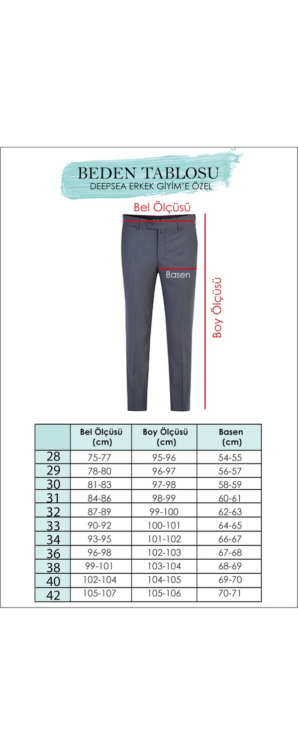 Deepsea Erkek Lacivert Likralı Gofre Kumaş Beli Lastikli Ipli Slim Fit Günlük Pantolon 2600650 görsel 3