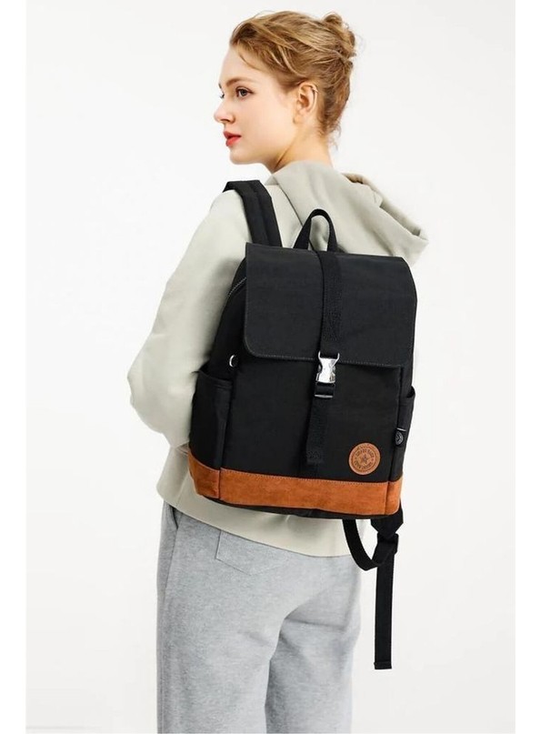 Smart Bags Süet Tabanlı Kumaş Kadın Sırt Çantası 3092 Yeşil görsel 5