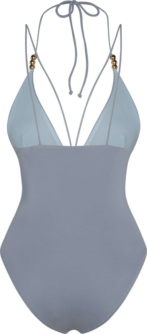 Bonesta Swimwear Crocata Gri V Yaka Üçgen Mayo görsel 8