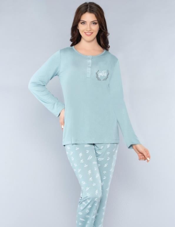 Alperi Uzun Kol Mevsimlik Pijama Takımı Viskon Alperi 790-31 görsel 7