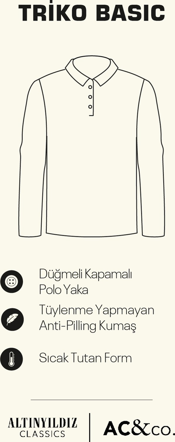 Altınyıldız Classics Erkek Lacivert Tüylenme Yapmayan Anti Pilling Kumaş Standart Fit Polo Yaka Triko görsel 3