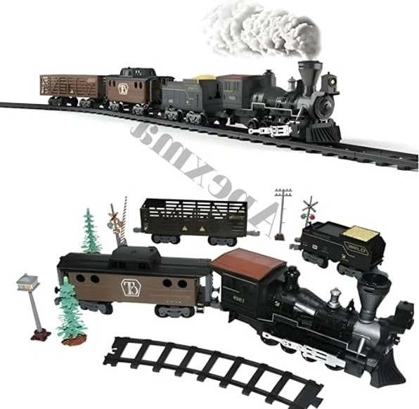 Die Grup Işıklı ve Sesli Buharlı Tren Seti - 29 Parça Raylı Set görsel 3
