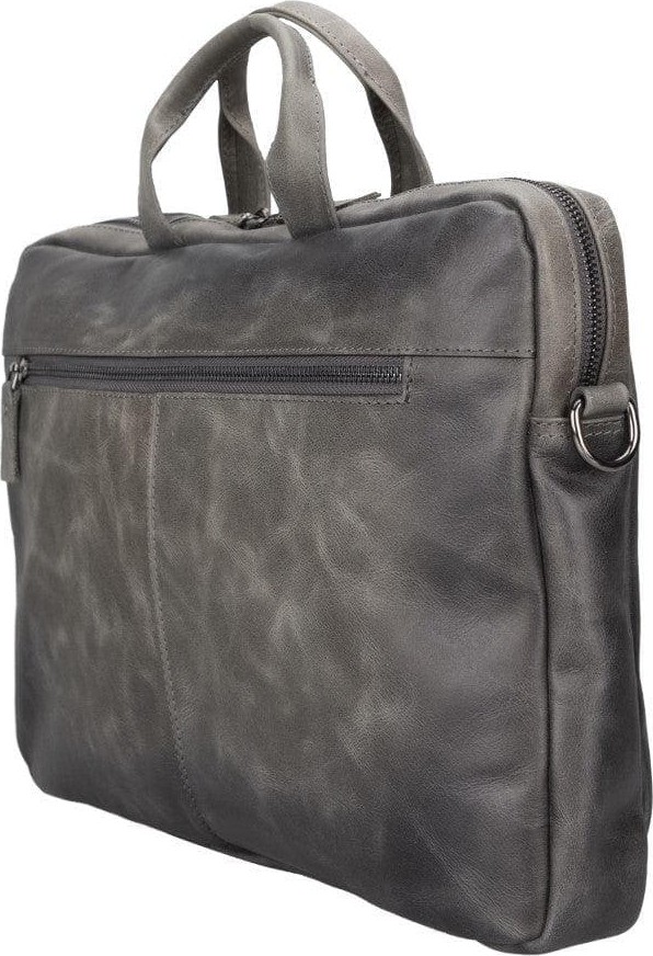 BloominBag Bloom Urban Shield 13"-14" Ash Gray Deri Laptop / Macbook Çantası görsel 4