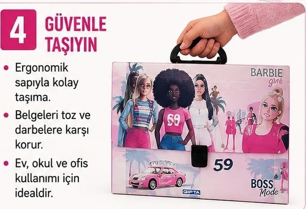 1001 A4 Saplı Proje ve Evrak Çantası, Kilitli ve Geniş Iç Hacimli Belge Saklama Çantası, Dayanık görsel 5