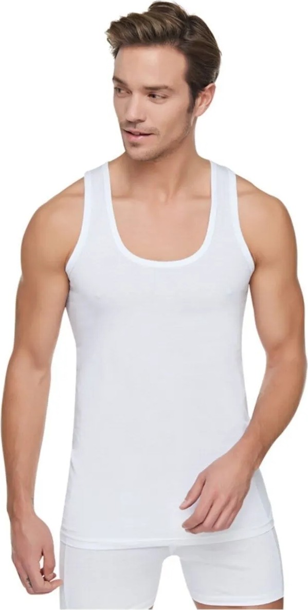 Tutku Erkek Beyaz Penye Atlet 6'lı Paket 2XL Beden Desensiz Rahat Kullanım görsel 4