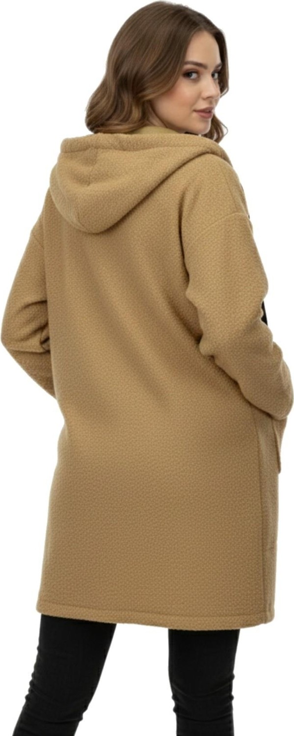 Caftan Kadın Anne Kapüşonlu Cepli Buklet Hırka BGL-ST05084 görsel 4