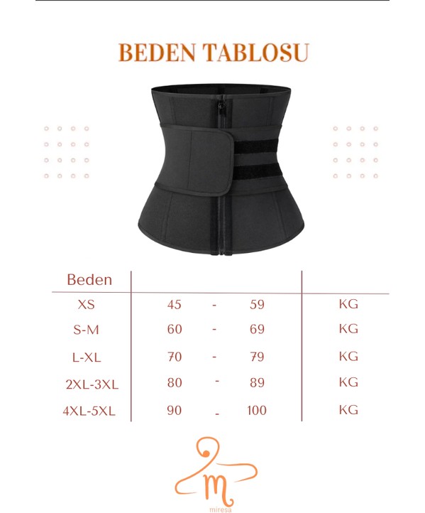 Miresa Sauna Etkili Unisex Karın Bölgesi Için Balenli Termal Performans Kemeri-Kadın Erkek görsel 4
