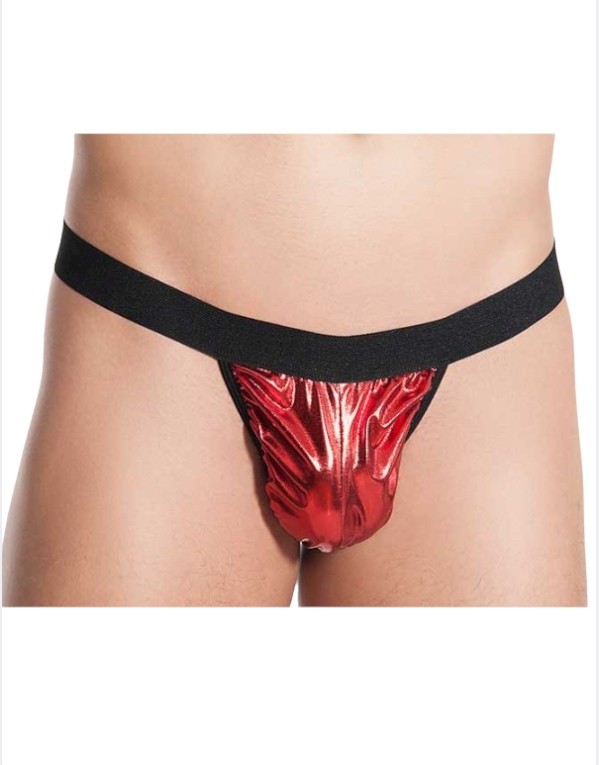 Hsc Bilişim Tegan Fantezi Kırmızı Lame Seksi Erkek String - Tanga TG274590