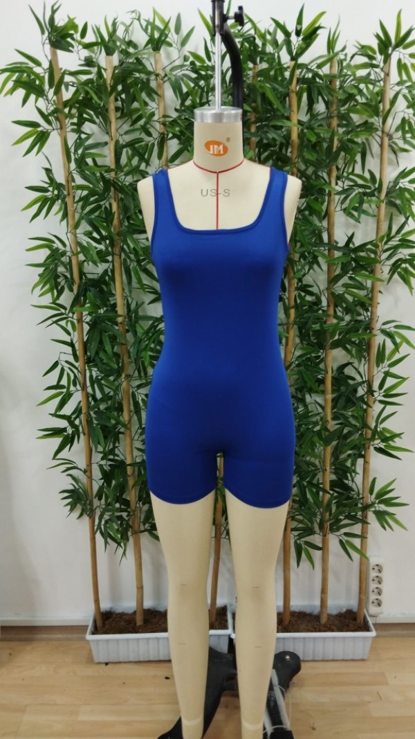 Efnaz Style Kadın Kare Yaka Sırt Dekolte Detay Dalgıç Bodycon Mini Tulum görsel 6
