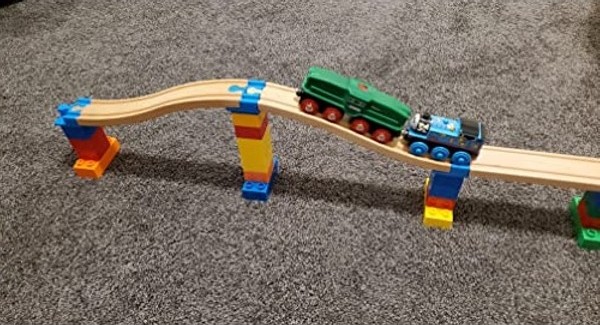 Aesco Brio Uyumlu Ahşap Tren Rayı Adaptör Seti, 5 Parça görsel 2