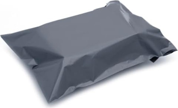 Aesco 17X23+5 Cepsiz Kargo Poşeti, Içi Siyah Dışı Gri, 2000 Adet Set