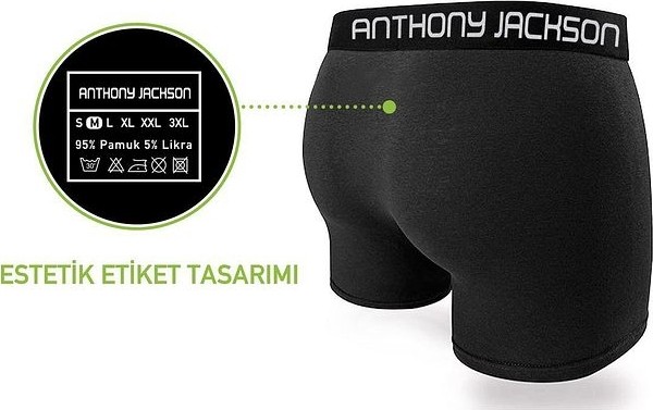 Anthony Jackson Likralı 5'li Kutu Premium Erkek Modal Boxer Victor görsel 4