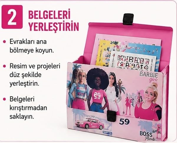 1001 A4 Saplı Proje ve Evrak Çantası, Kilitli ve Geniş Iç Hacimli Belge Saklama Çantası, Dayanık görsel 3