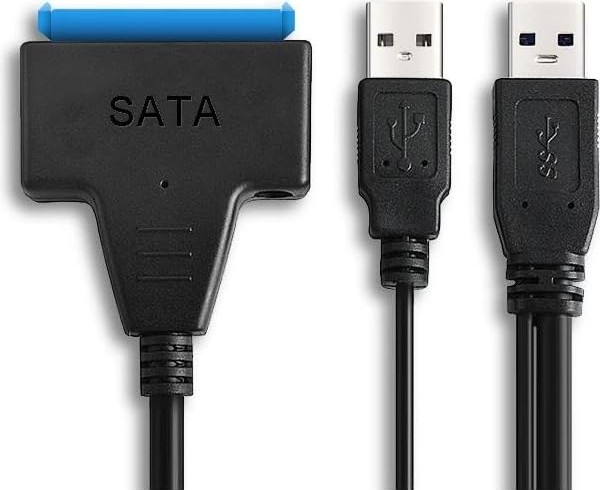 Aesco USB 3.0 2.5 3.5 Inç Sata SSD HDD Hard Disk Çevirici Dönüştürücü + Adaptör görsel 2
