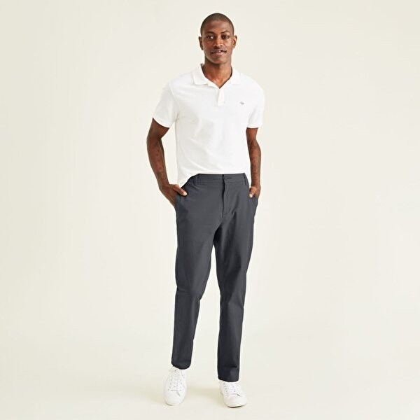 Dockers Smart 360 Flex Koyu Gri Ultimate Straight Fit Chino Pantolon görsel 8