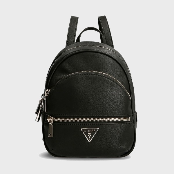 Guess Manhattan Siyah Kadın Sırt Çantası BG699432 Tek Gözlü Fermuarlı Ergonomik Tasarım